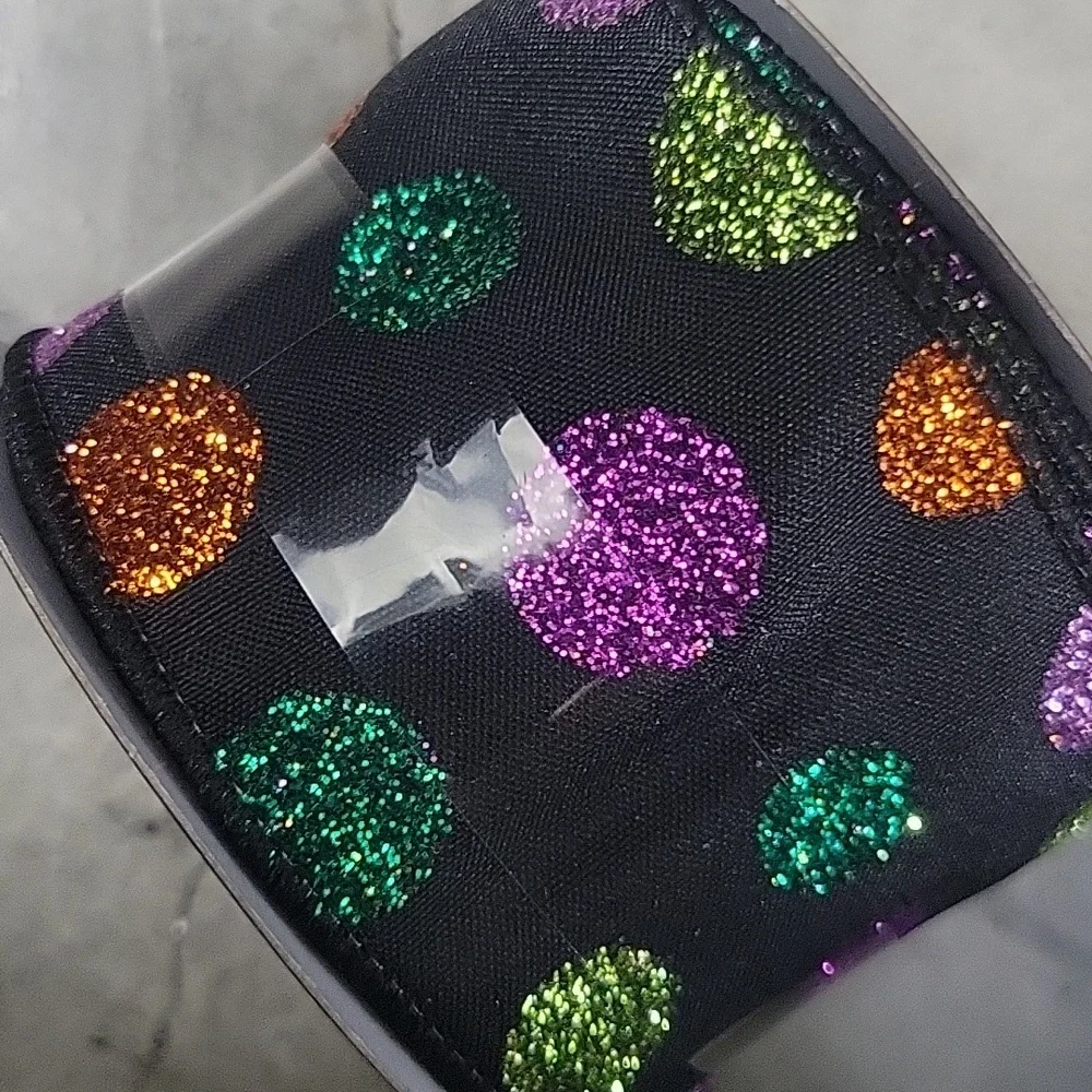 Celebrate It Spiderweb and Glitter Polka Dot Ribbon Set.